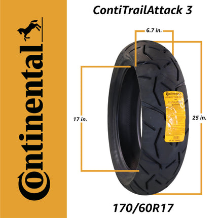 Continental ContiTrailAttack 3 120/70R19 & 170/60R17 Motorcycle Tires (2 Pack)