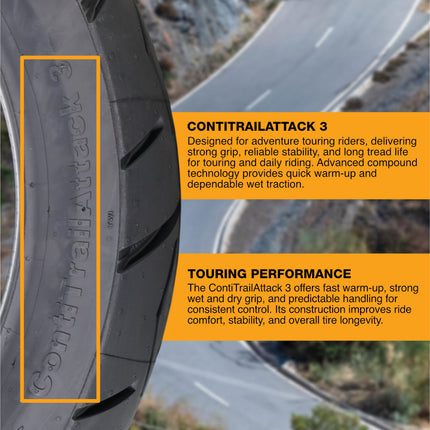 Continental ContiTrailAttack 3 120/70R19 & 170/60R17 Motorcycle Tires (2 Pack)