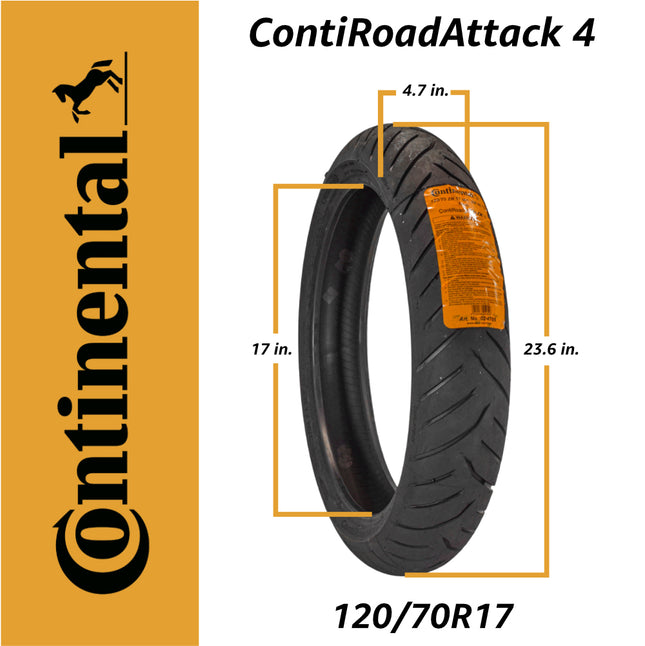 CONTI ROAD ATTACK 4 120/70ZR17 M/M/C (58W) TL FRONT TIRE
