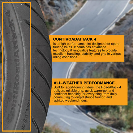 CONTI ROAD ATTACK 4 120/70ZR17 M/M/C (58W) TL FRONT TIRE