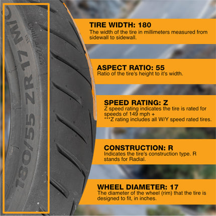 CONTI ROAD ATTACK 4 180/55ZR17 M/M/C (73W) TL CRA4 REAR TIRE