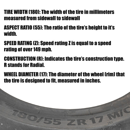 CONTI ROAD ATTACK 4 180/55ZR17 M/M/C (73W) TL CRA4 REAR TIRE