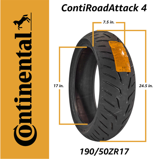 CONTI ROAD ATTACK 4 190/50ZR17 M/M/C (73W) TL CRA4 REAR TIRE