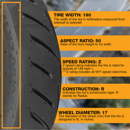 CONTI ROAD ATTACK 4 190/50ZR17 M/M/C (73W) TL CRA4 REAR TIRE
