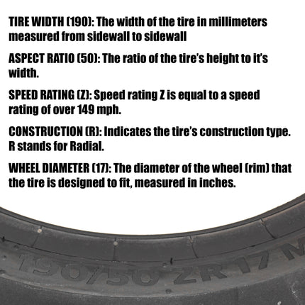 CONTI ROAD ATTACK 4 190/50ZR17 M/M/C (73W) TL CRA4 REAR TIRE