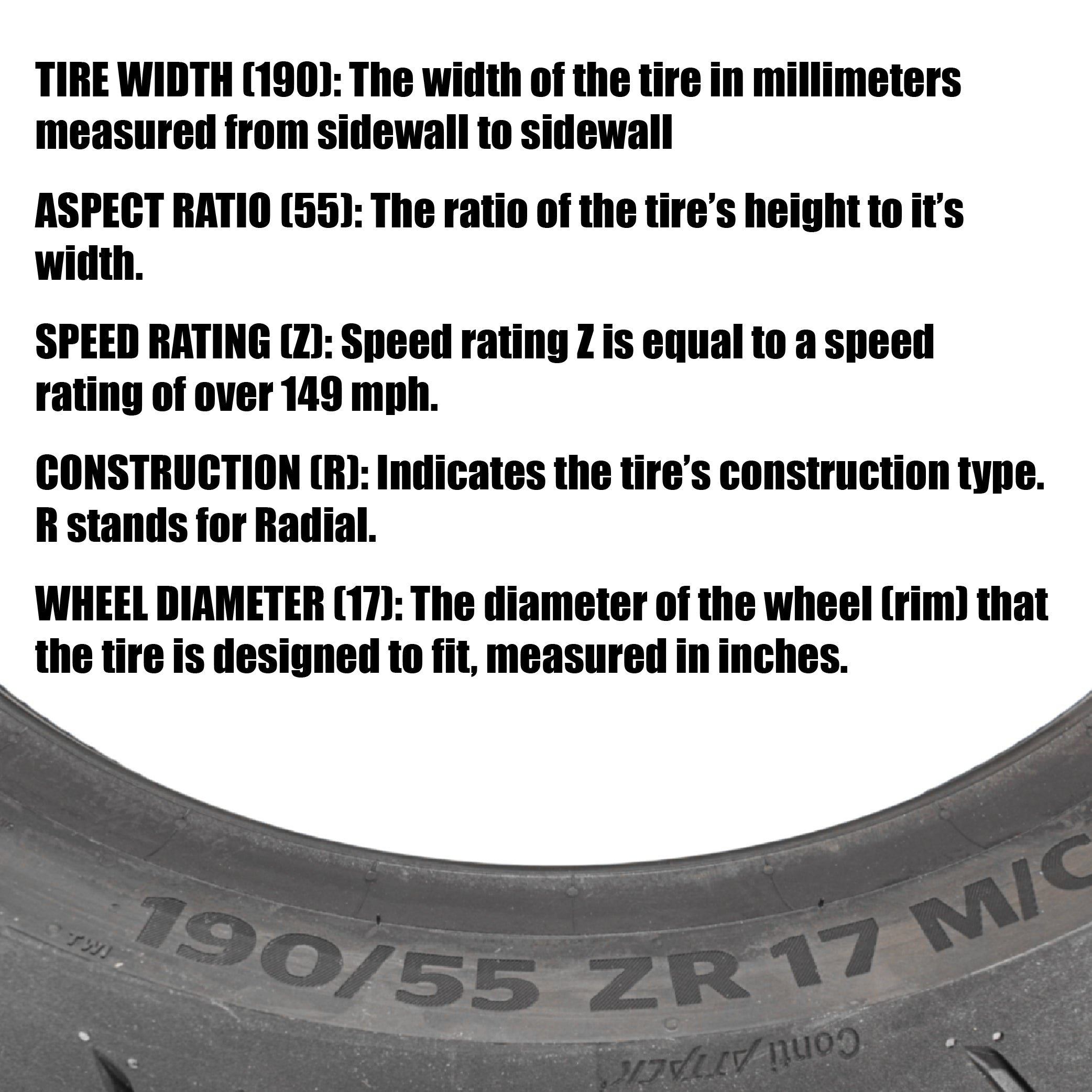 CONTI ROAD ATTACK 4 190/55ZR17 M/M/C (75W) TL CRA4 REAR TIRE
