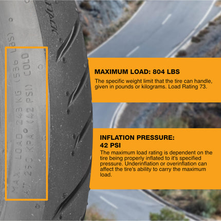 CONTI ROAD ATTACK 4 190/55ZR17 M/M/C (75W) TL CRA4 REAR TIRE