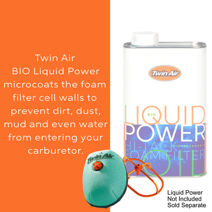 Twin Air PowerFlow Kit for Honda CRF450R CRF450RX 2017–2020 CRF250R CRF250RX 2018–2021 – Includes Pre-Oiled Filter & Cage – OEM Replacement 17213-MKE-A00 – Off-Road Use – Part# 150225C
