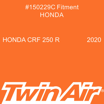 Twin Air PowerFlow Kit for Honda CRF250R CRF250RX 2020–2021 – Includes Pre-Oiled Filter & Cage – OEM Replacement 17213-MKE-A00 – Off-Road Use – Part# 150229C