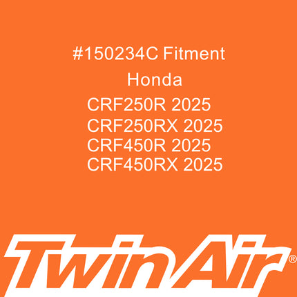 Twin Air PowerFlow Air Filter Kit for Honda Dirt Bikes – Fits CRF250R / CRF250RX / CRF250RWE and CRF450R / CRF450RX / CRF450RWE (2025) –  With Cage and Flange(OEM Part # 17213-K95-AG0, 17213-KZL-J01)