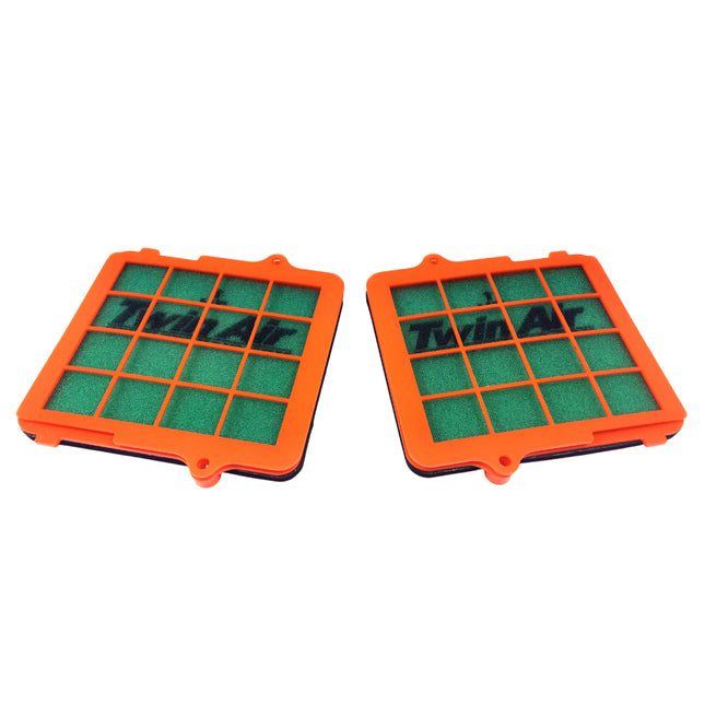 Twin Air Dual-Stage Pre-Oiled Air Filter + Filter Frames for Honda CRF1000L Africa Twin (2016-2019) (2 pcs) - Motorcycle (MX) / Cruiser Bikes - (OEM Part # 17210-MJP-G50, 17212-MJP-G50, 17213-MJP-G50)