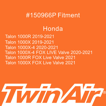 Twin Air Pre-Oiled Foam Air Filter for Honda - Fits Talon 1000X/R (19-25) Complete Kit ( Air Filter (BR), Wire Cage, Aluminum Flange, Mounting Hardware) – UTV Filter(OEM Part # 17215-HL6-A00)