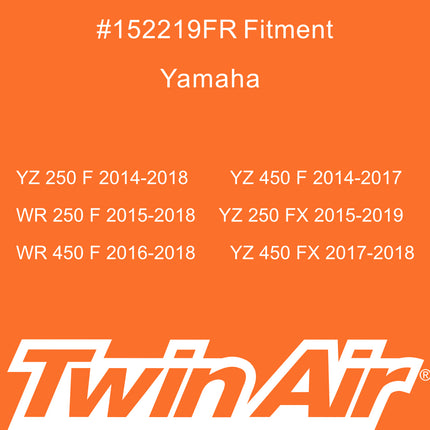 Twin Air Air Filter (FR) PowerFlow Kit  for Yamaha - Fits YZ250FX (15-19), YZ250F (14-18), YZ450FX (17-18), YZ450F (14-17), WR250F (15-18) WR 450F (16-18) – Motocross (MX) (OEM Part # 1SL-14451-00-00)