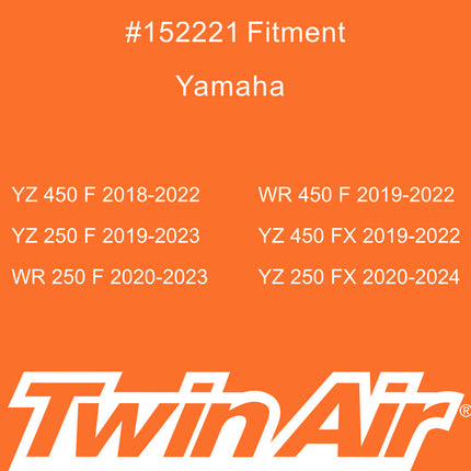 Twin Air Foam Air Filter for Yamaha/Fantic - Fits XEF250/450 (23-25), XXF250 (23), XXF250 (23-25), YZ250FX (20-24), YZ250F/450FX (19-23), WR250F (20-24) – Motocross(OEM Part # BR9-14451-00-00)