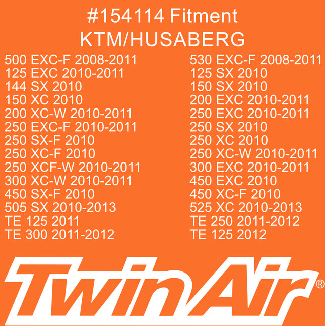 Twin Air Dual Stage Foam Air Filter for KTM 125, 150, 250, 450, 505 SX/SXS (2010) and EXC/EXC-F/XC-W (2010–2011) – Washable, Reusable High-Performance Off-Road Filter (OEM Part # 780.06.015.000)