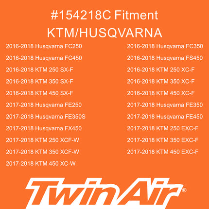 Twin Air PowerFlow Kit KTM / Husqvarna 4-Stroke (incl. Air Filter (FR), Aluminum Cage) - fits (Various Models) - Engine Protection for Off-Road Motorcycles (MX) (OEM Part # 790.06.015.000)