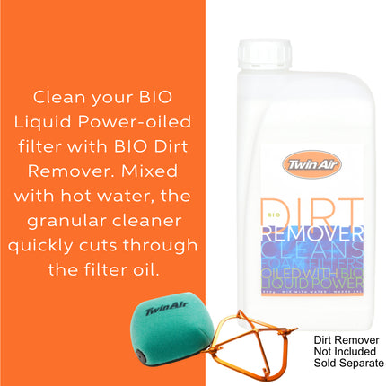 Twin Air PowerFlow Kit KTM / Husqvarna 4-Stroke (incl. Air Filter (FR), Aluminum Cage) - fits (Various Models) - Engine Protection for Off-Road Motorcycles (MX) (OEM Part # 790.06.015.000)
