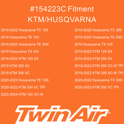 Twin Air PowerFlow Kit KTM / Husqvarna / GasGas 2-Stroke (incl. Air Filter, Aluminum Cage) - fits (Various Models) - Engine Protection for Off-Road Motorcycles (MX) (OEM Part # 79206015000)