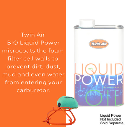 Twin Air PowerFlow Kit KTM / Husqvarna / GasGas 2-Stroke (incl. Air Filter, Aluminum Cage) - fits (Various Models) - Engine Protection for Off-Road Motorcycles (MX) (OEM Part # 79206015000)