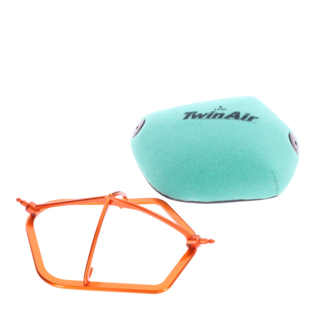 Twin Air PowerFlow Kit for KTM/Husqvarna/GasGas (incl. Air Filter (FR), Aluminum Cage) - fits (Various Models) - Engine Protection for Off-Road Motorcycles (MX) (OEM Part # A46006015000)