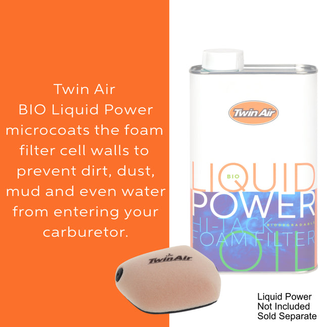 Twin Air Dual Stage Foam Air Filter (FR) for KTM / Husqvarna / GasGas for kit 154224C - fits (Various Models) - Engine Protection for Off-Road Motorcycles (MX) (OEM Part # A46006015000)