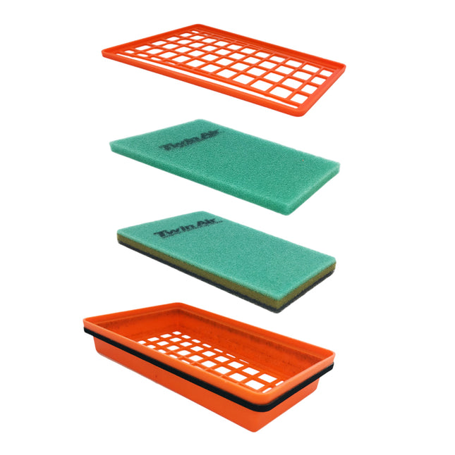 Twin Air Dual Stage Pre-Oiled Foam Air Filter + Dust Cover for 155510P - Fits Husqvarna 701 Enduro/Supermoto (16-24), KTM 690 Enduro R/SMMC-R (08-24) - Off-Road Motorcycles (OEM Part # 76036009000)