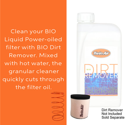 Twin Air Foam Air Filter + Spring for Polaris ACE 570 (15-17), 570 Ranger/Crew (15-25), 500 ACE/Ranger (17-22), 325 ACE (15-16), 325 Ranger ETX (16) (w/Rub - Dia 63mm) - UTV's (OEM Part # 7082037)