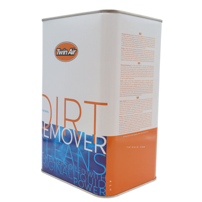 Twin Air Liquid Dirt Remover - Air Filter Cleaner for Foam Filters (4 Liter Jug) - Non-Toxic, Biodegradable Formula Removes Oil, Dirt & Grime from Motocross, ATV & Dirt Bike Filters