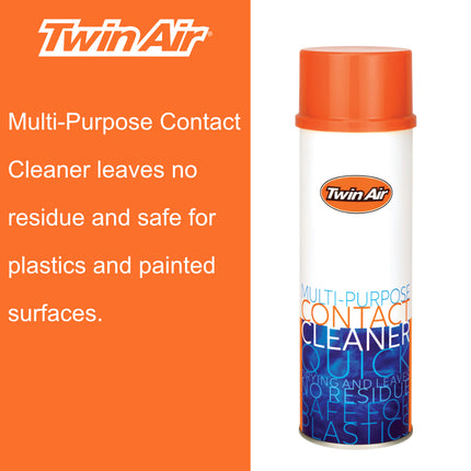 Twin Air Contact Cleaner Spray - 4 oz (500ml) Fast-Drying Non-Residue Formula for Cleaning Electrical Contacts, Switches, Terminals & Connectors on Motocross Bikes, Dirt Bikes, ATVs & UTVs