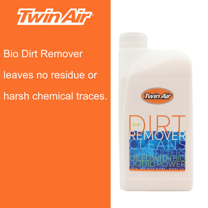 Twin Air Bio Dirt Remover - 900 Gram Biodegradable Foam Air Filter Cleaner for Motocross, Dirt Bikes, ATVs & UTVs - Eco-Friendly Pre-Cleaning Powder Dissolves Mud, Dirt & Grime