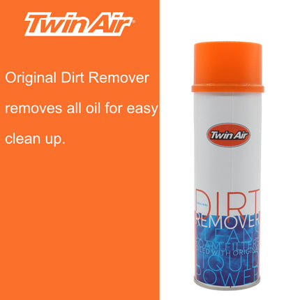 Twin Air Liquid Dirt Remover Spray - 500ml Biodegradable Foam Air Filter Cleaner for Motocross, Dirt Bikes, ATVs & UTVs - Non-Toxic Spray Formula Removes Dirt, Oil & Grime