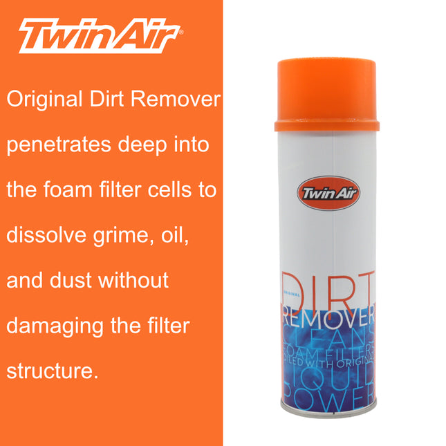 Twin Air Liquid Power Filter Oil Spray and Liquid Dirt Remover Cleaner Spray Pack-(2) 500ml Bottles for Motorcycle Foam Air Filter Maintenance, Motocross, Dirt Bike, & Off-Road Performance Protection