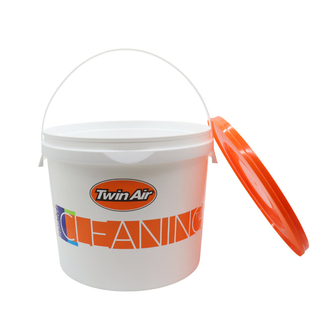 Twin Air Cleaning Tub (10 Liter) with Orange & Black Cages - Durable, High-Capacity Wash Tub for Thorough Motorcycle Air Filter Cleaning, Ideal for Dirt Bikes, ATVs, and Motocross Maintenance