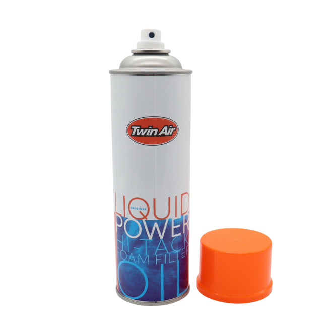 Twin Air Liquid Power Spray Air Filter Oil (500ml) - High-Performance Aerosol Spray for Easy Coating of Foam Air Filters, Waterproof Dust Protection for Motocross, Dirt Bikes, ATVs, and Powersports