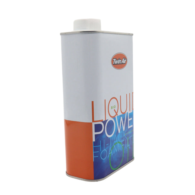 Twin Air Liquid Bio Power Air Filter Oil (1 Liter) - Biodegradable, High-Performance Green Formula, Waterproof Protection on Foam Air Filters for Motocross, Dirt Bikes, ATVs, and Powersports