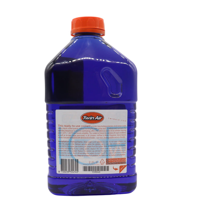 Twin Air IceFlow High Performance Engine Coolant (2.2 Liter / 2.32 QT)  - Ready-to-Use Coolant for Superior Cooling and Corrosion Resistance in Dirt Bikes, ATVs, UTVs, and Powersports