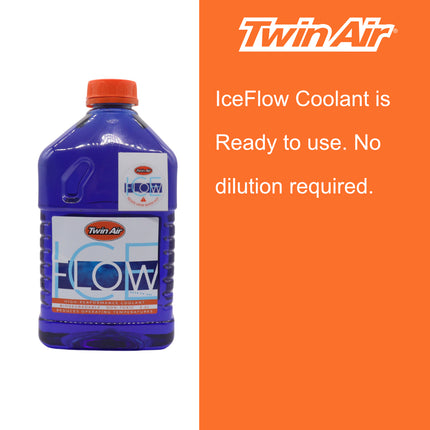 Twin Air IceFlow High Performance Engine Coolant (2.2 Liter / 2.32 QT)  - Ready-to-Use Coolant for Superior Cooling and Corrosion Resistance in Dirt Bikes, ATVs, UTVs, and Powersports