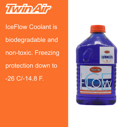 Twin Air IceFlow High Performance Engine Coolant (2.2 Liter / 2.32 QT)  - Ready-to-Use Coolant for Superior Cooling and Corrosion Resistance in Dirt Bikes, ATVs, UTVs, and Powersports