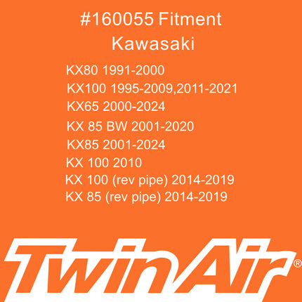 Twin Air Airbox Washing Cover for Kawasaki KX65 (00-25), KX 80 (91-00), KX 85 (01-25), KX 100 (95-21), KX 112 (22-25) - Leak-Proof Rubber Sealing Ring - Motorcycles (MX) (OEM Part # 11013-1201)