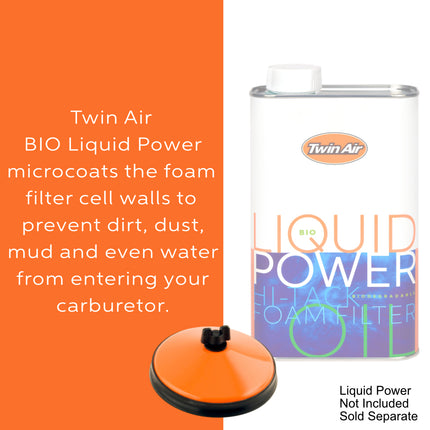 Twin Air Airbox Washing Cover for Yamaha YZ80 (1993-2001) & YZ85 (2002-2020) - Tough ABS Plastic Construction with Leak-Proof Rubber Sealing Ring (OEM Part # 5PA-14451-00-00)