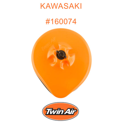 Twin Air Airbox Cover for Kawasaki 125 (90-91,94-08), 250 (90-07), 500 (90-91,94-04) - Tough ABS Plastic with Rubber Sealing Ring - Motorcycles (MX) (OEM Part # 11013-1264)