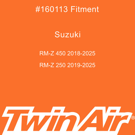 Twin Air Airbox Cover for Suzuki RM-Z250 (2019-2025) & RM-Z450 (2018-2025) - Tough ABS Plastic with Rubber Sealing Ring - Maintenance Accessory for Off-Road Motorcycles (MX) (OEM Part # 13780-37F20)
