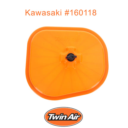 Twin Air Airbox Cover for Kawasaki KX 250/250F/250XC (21-24), KX 450/450F/450XC (19-23)  - Tough ABS Plastic with Rubber Sealing Ring - Off-Road Motorcycles (MX) (OEM Part # 11013-0808)