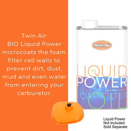 Twin Air Airbox Cover for Kawasaki KX 250/250F/250XC (21-24), KX 450/450F/450XC (19-23)  - Tough ABS Plastic with Rubber Sealing Ring - Off-Road Motorcycles (MX) (OEM Part # 11013-0808)