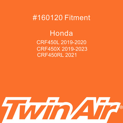 Twin Air Airbox Cover for Honda CRF450X (2019-2024), CRF450L (2019-2024)  - Plastic with Rubber Sealing Ring - Essential Maintenance Accessory for Off-Road Motorcycles (MX) (OEM Part # 17213-MKE-A50)