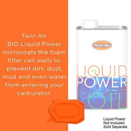 Twin Air Airbox Cover for Kawasaki KX450F (2024) - Tough ABS Plastic with Rubber Seal for Secure Airbox Cleaning and Maintenance - Off Road Motorcycles (MX) (OEM Part # 11013-0833)