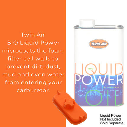 Twin Air Airbox Cover for KTM SX 50 / Husqvarna TC 50 / GasGas MC 50 (2024-2025) - Plastic with Rubber Seal for Secure Airbox Cleaning and Maintenance - Motorcycles (MX) (OEM Part # A40006015000)