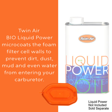 Twin Air Airbox Cover (For PowerFlow Kit) for Kawasaki KX450 (2024) - Tough ABS Plastic with Rubber Seal for Secure Airbox Cleaning and Maintenance - Off Road Motorcycles (MX) (OEM Part # 11013-0833)