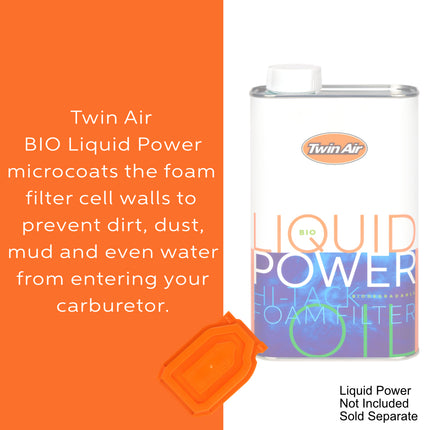 Twin Air Airbox Cover for Kawasaki KX 250 / KX 250X (2025) - Plastic with Rubber Seal for Secure Airbox Cleaning and Maintenance - Off Road Motorcycles (MX) (OEM Part # 11013-0845)