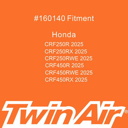 Twin Air Airbox Cover (for PowerFlow Kit) for Honda CRF 250R/250RX/250RWE/450R/450RX/450RWE (2025) - Plastic with Rubber Seal for Secure Airbox Cleaning - Motorcycles (MX) (OEM Part # 17213-K95-AG0)